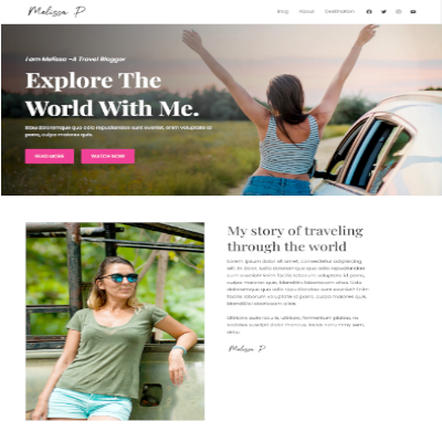 Plantilla travel blog
